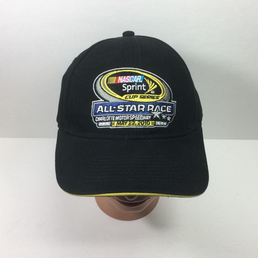 NASCAR Sprint Cup Series Hat‎ Charlotte NC 2010 Black Baseball Cap Strap Back